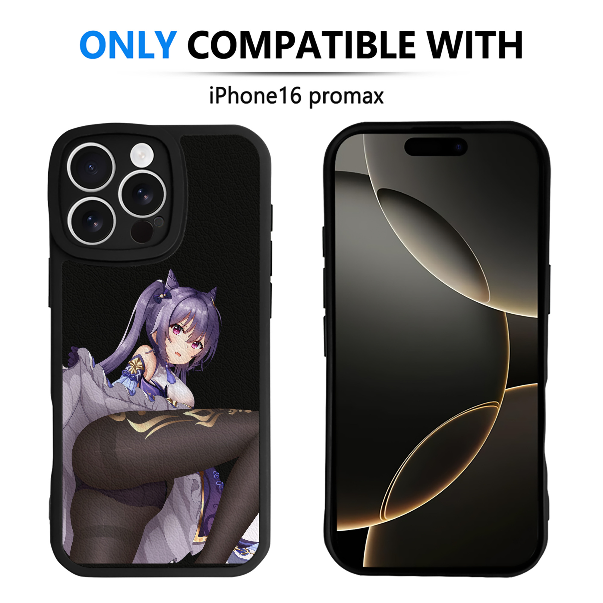 げんし神 刻晴 こくせい genshin Kokusei 【iPhone 16シリーズ対応】シリコンスマホケース（レザー調） 材質：シリコン